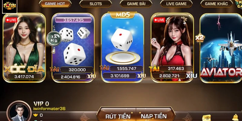 Nạp - rút tiền IWIN nhanh chóng, tiện lợi, dễ dàng