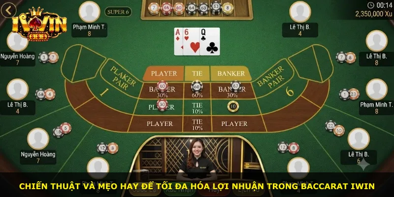 Chiến thuật và mẹo hay để tối đa hóa lợi nhuận trong Baccarat iWin