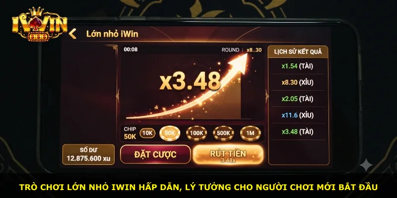 Trò chơi Lớn nhỏ iWin hấp dẫn, lý tưởng cho người chơi mới bắt đầu